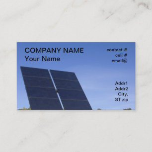 tracking solar panel business card