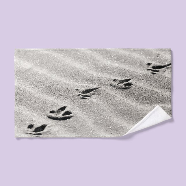 Tracks in the Sand Nature Photo Hand Towel (Hand Towel)