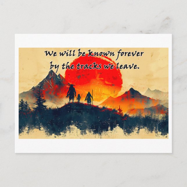 Tracks We Leave Behind - Design 1 Postcard (Front)