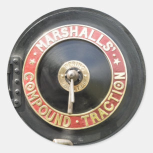 TRACTION ENGINES CLASSIC ROUND STICKER