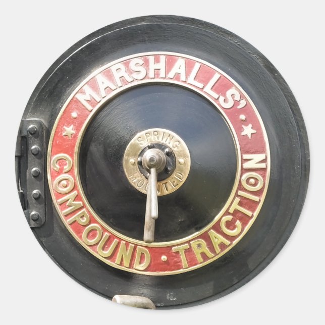 TRACTION ENGINES CLASSIC ROUND STICKER (Front)