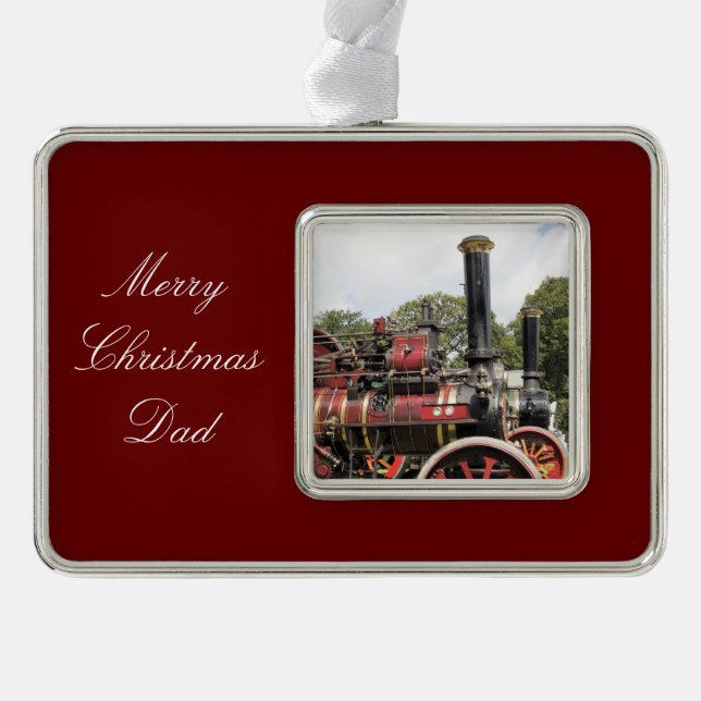 TRACTION ENGINES SILVER PLATED FRAMED ORNAMENT (Front)