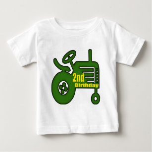 Tractor 2nd Birthday Gifts Baby T-Shirt