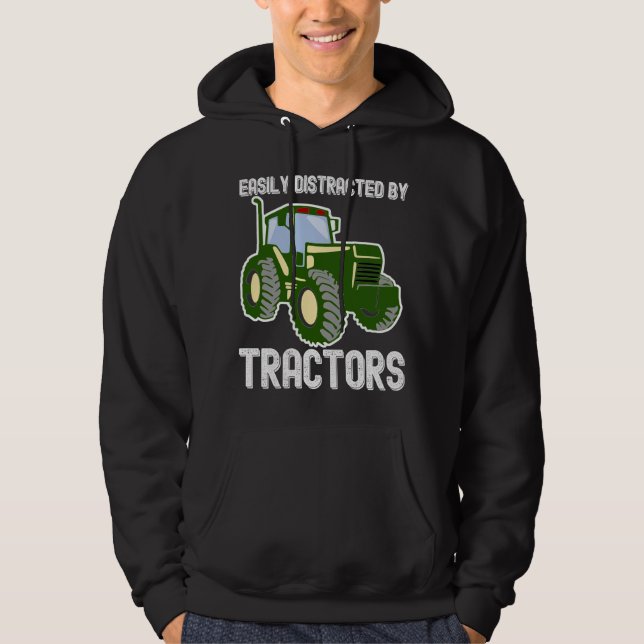Tractor Agricultural Machine Farmer Hoodie (Front)