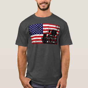 Tractor American Flag patriotic vintage farming 1 T-Shirt