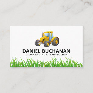 Tractor and Grass Business Card