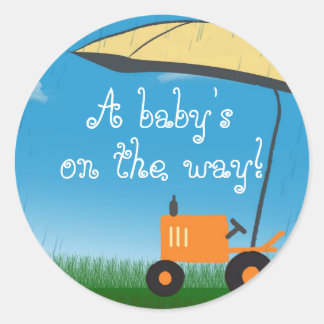 Tractor Baby Shower Envelope Seal