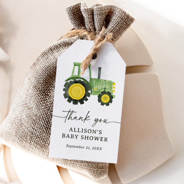 Tractor Baby Shower Gift Tags (Creator Uploaded)