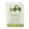 Tractor Baby Shower Invitation green