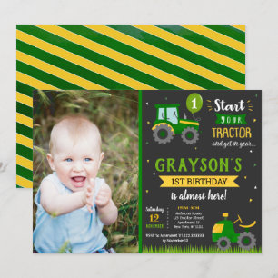 Tractor Barnyard Birthday Party Invitation