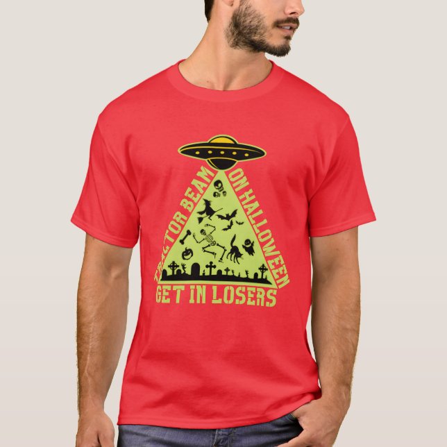 Tractor beam on Halloween friend T-Shirt (Front)