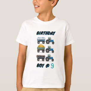Tractor Birthday Boy @ 9 T-Shirt