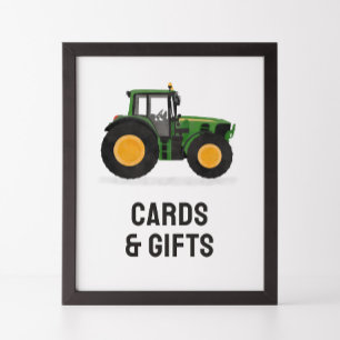 Tractor Birthday Cards and Gifts Sign