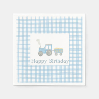 Tractor birthday napkins
