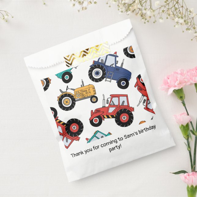 Tractor Birthday Party Favour Bags (Sealed)