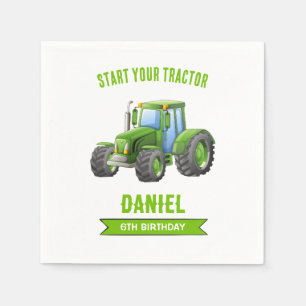 Tractor Birthday Party Napkin