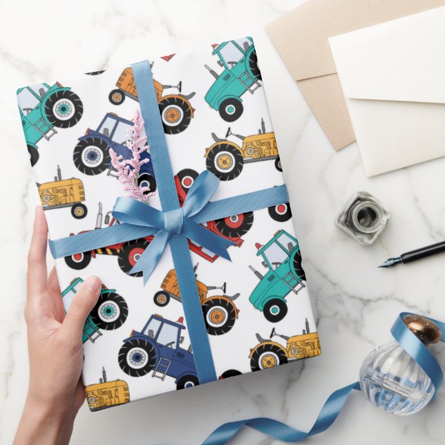 Tractor Birthday Party Wrapping Paper (Gifting)