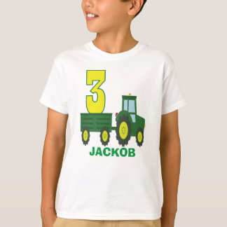 Tractor birthday shirt - personalised 3RD birthday