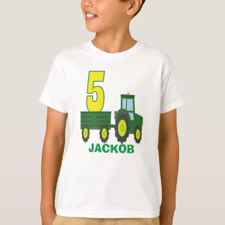 Tractor birthday shirt - personalised 5TH birthday