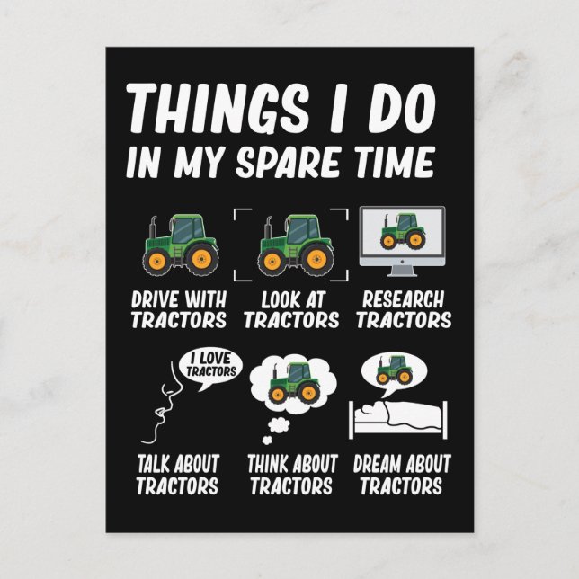 Tractor Boy Funny Farming Tractors Postcard (Front)