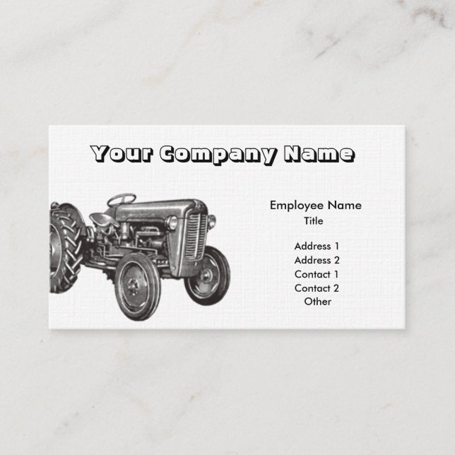 Tractor Business Card (Front)