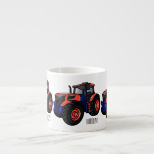 Tractor cartoon illustration espresso cup
