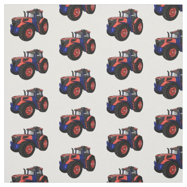 Tractor cartoon illustration  fabric (Swatch)
