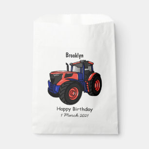 Tractor cartoon illustration favour bags