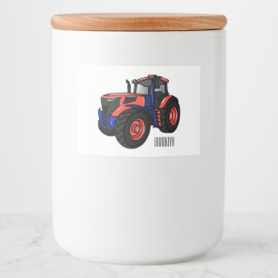 Tractor cartoon illustration food label