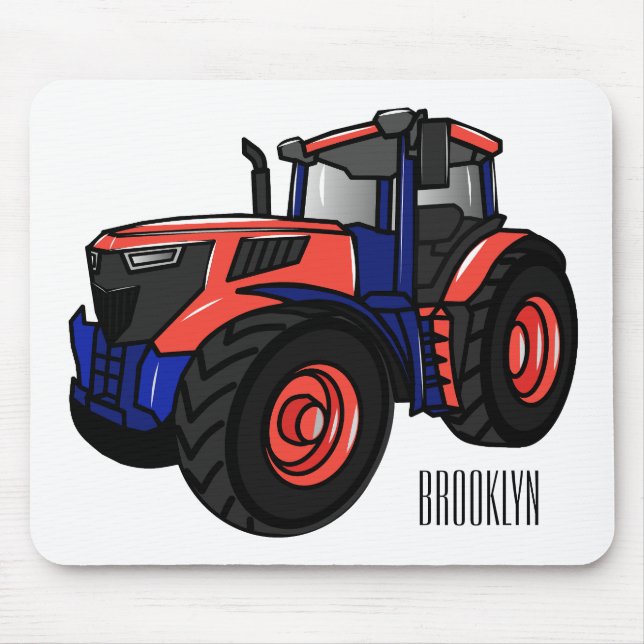 Tractor cartoon illustration  mouse mat (Front)