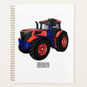 Tractor cartoon illustration  planner