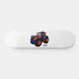 Tractor cartoon illustration skateboard