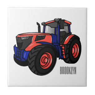 Tractor cartoon illustration  tile