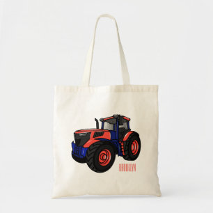 Tractor cartoon illustration tote bag
