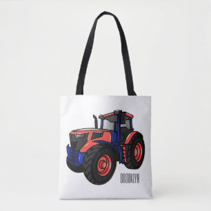 Tractor cartoon illustration  tote bag