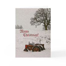 Tractor Christmas Card