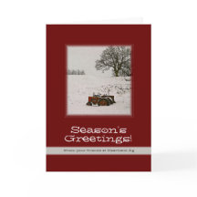 Tractor Christmas Card: Add Your Business Name