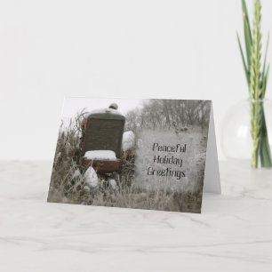 Tractor Christmas Card: Peaceful Holiday Card