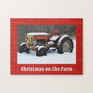 Tractor Christmas Farm Style Fun Puzzle