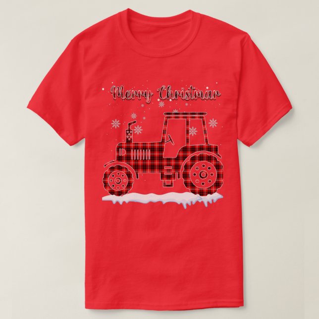 tractor christmas Triblend T-Shirt (Design Front)