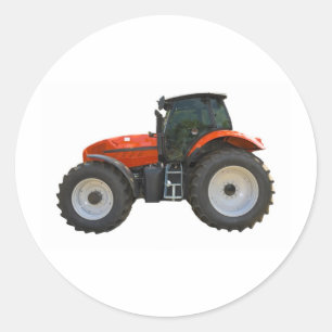 tractor classic round sticker
