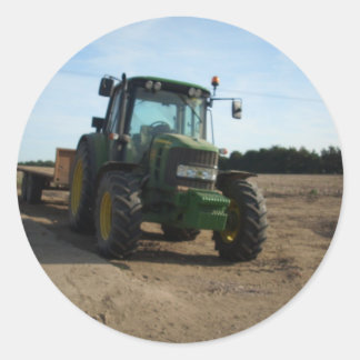 tractor classic round sticker
