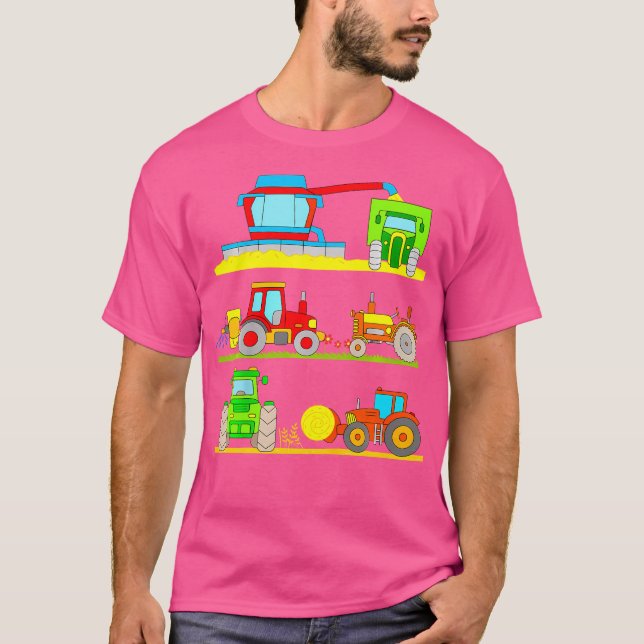Tractor Combine Harvester Boys T-Shirt (Front)