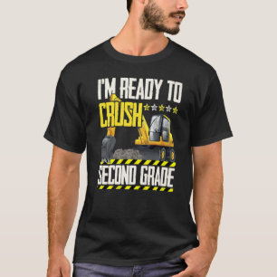 Tractor Construction Vehicle Ready To Crush Second T-Shirt
