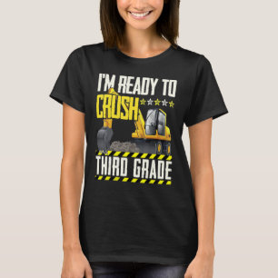 Tractor Construction Vehicle Ready To Crush Third T-Shirt