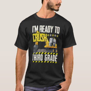 Tractor Construction Vehicle Ready To Crush Third T-Shirt