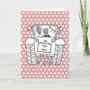 Tractor Country Wedding Card