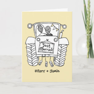 Tractor Country Wedding Card