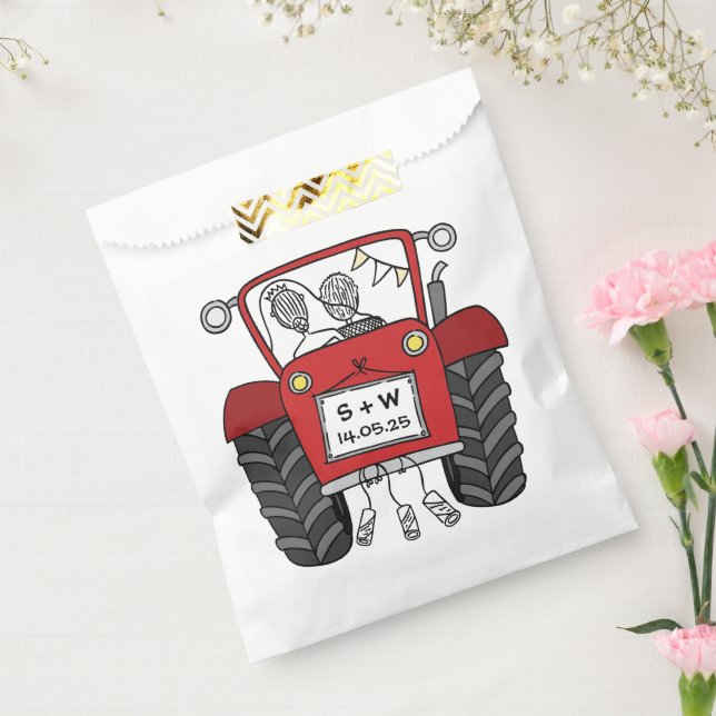 Tractor Country Wedding Favour Bag (Sealed)