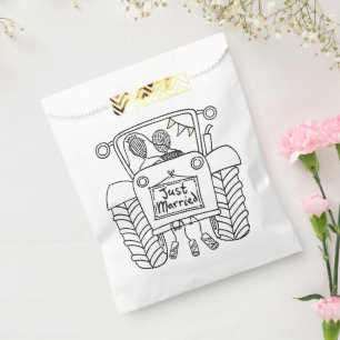 Tractor Country Wedding Favour Bag